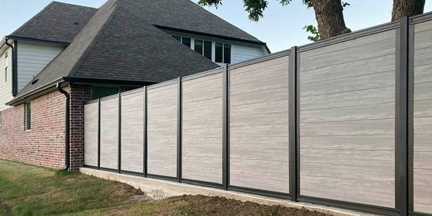 Fencetrac Fence with Timber Brown Slats